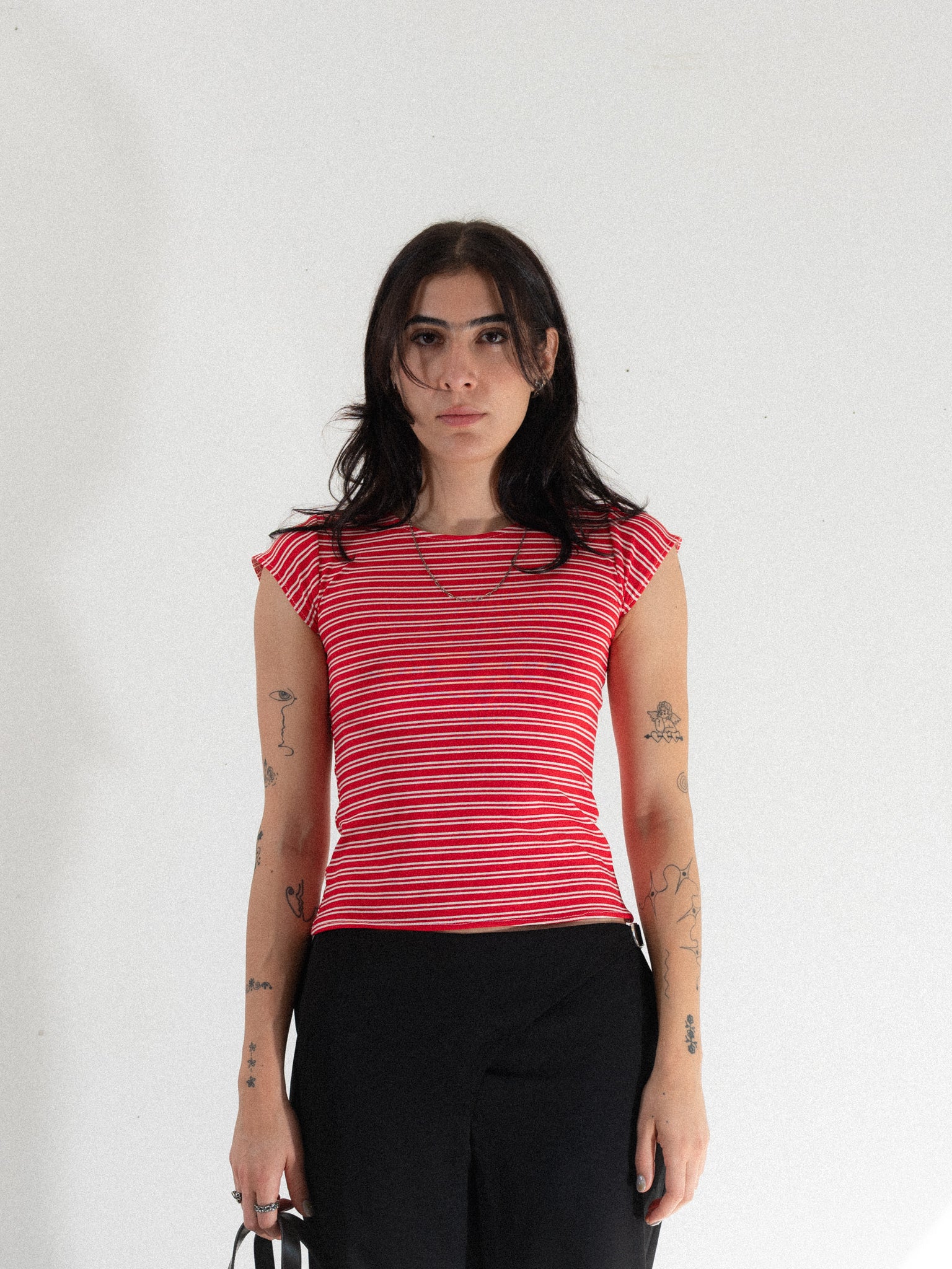 Striped SS Tee (Red) - Image 3