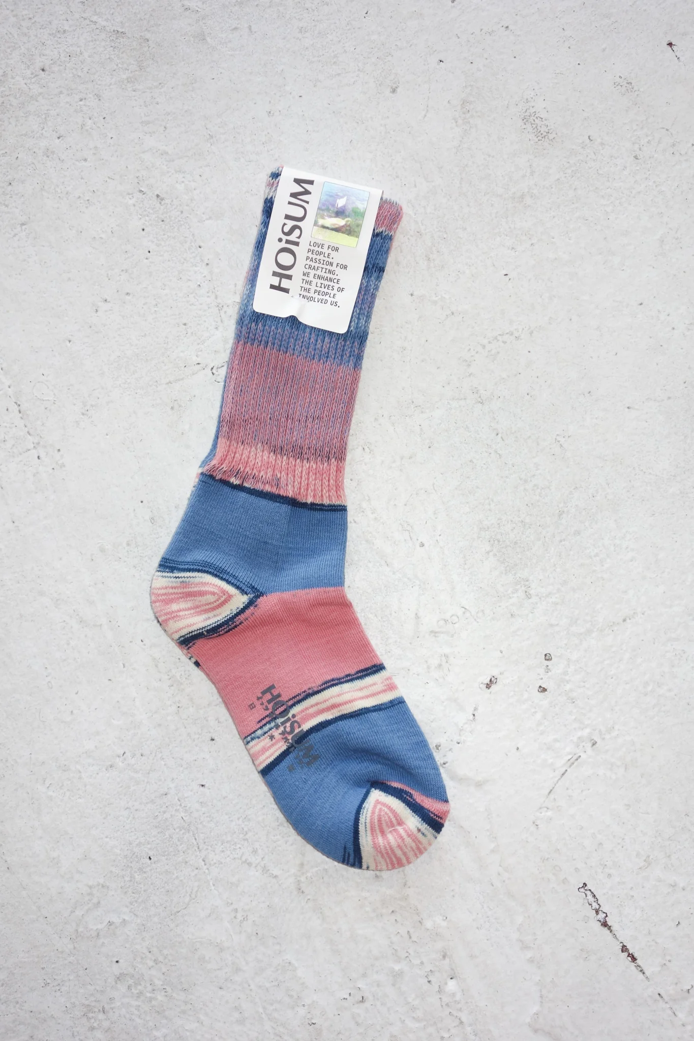 Kasuri Socks (Pink)