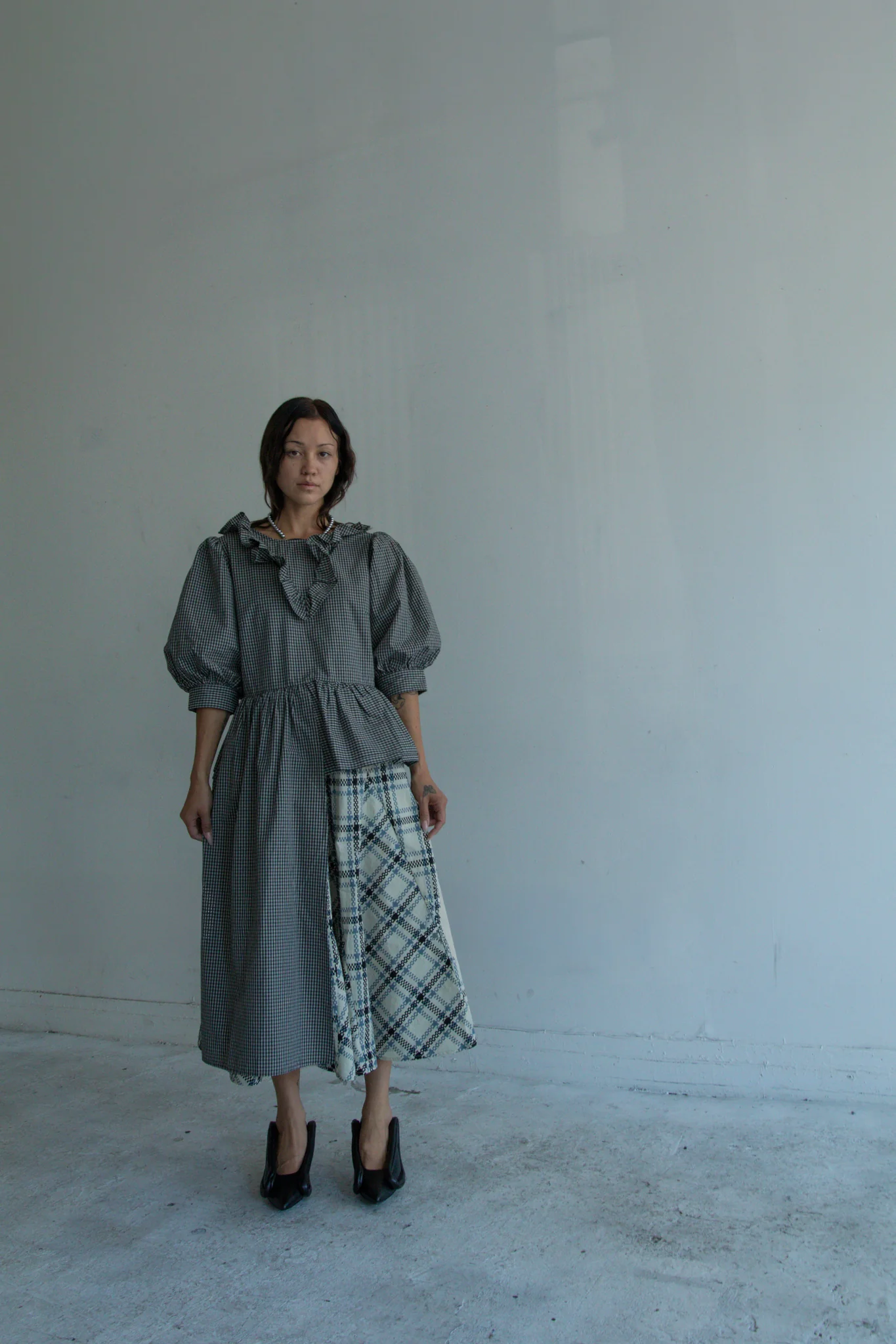 Peak Skirt (Ecru Plaid) - Image 2