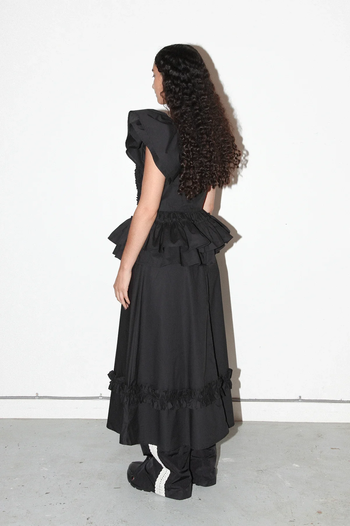 Spiral Ruffle Dress (Onyx) - Image 5