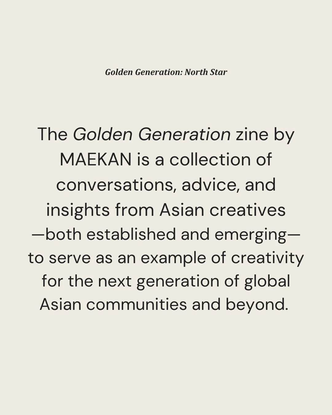 MAEKAN Golden Generation: North Star Zine - Image 2