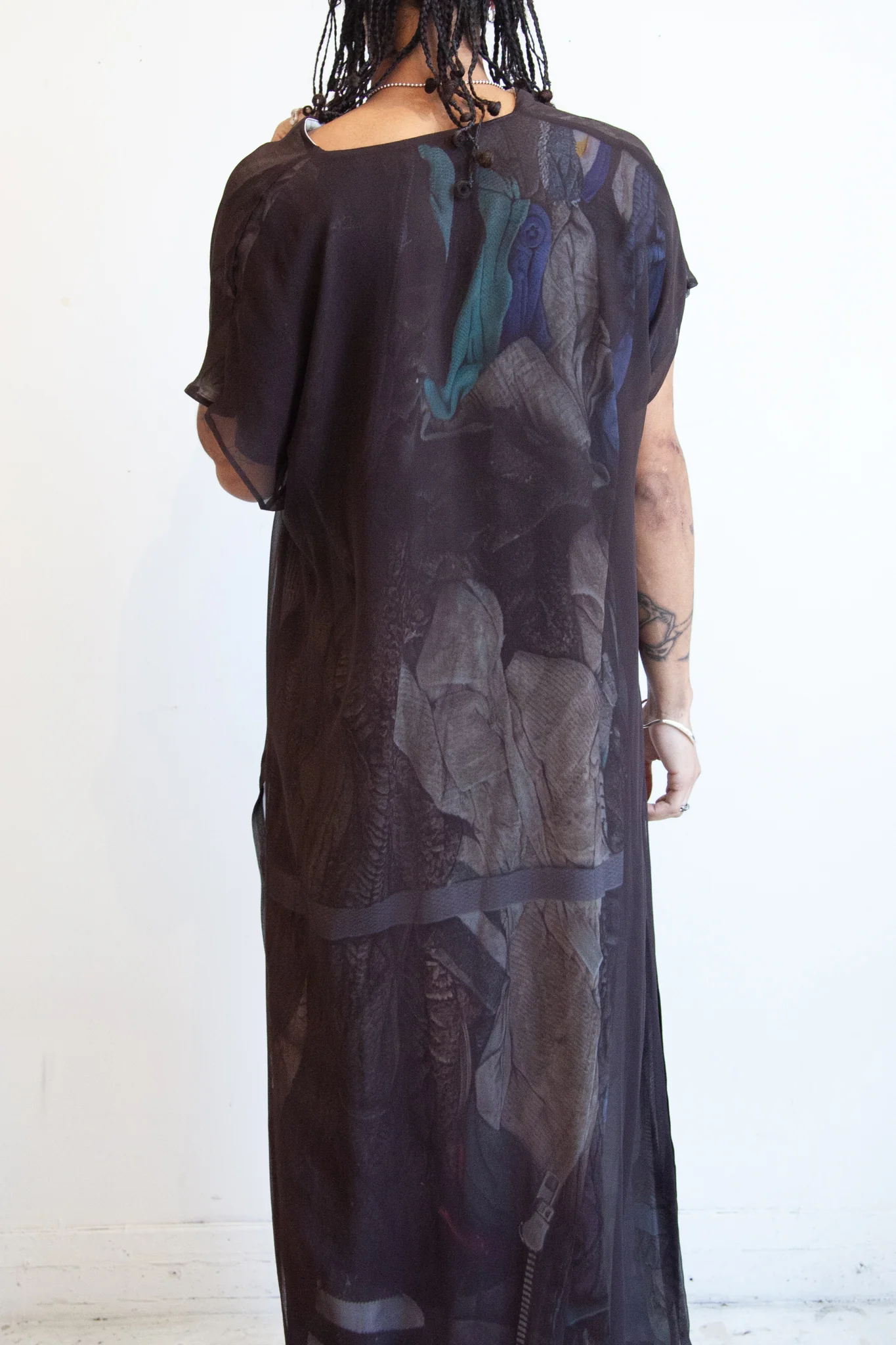 Compressed Garments Silk and Viscose Column Dress - Image 4