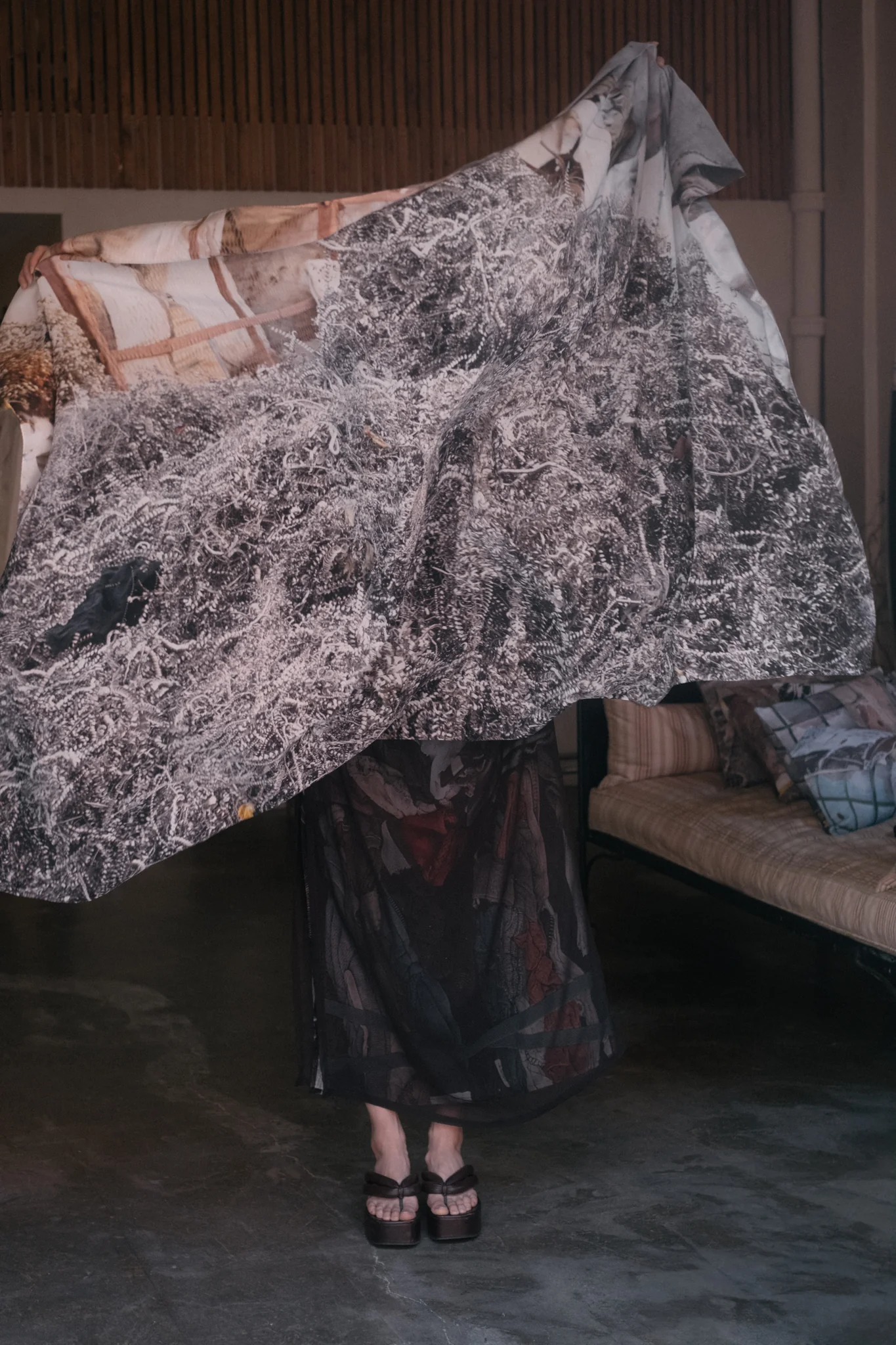 Sharjah Metal Scrap Silk Hanging