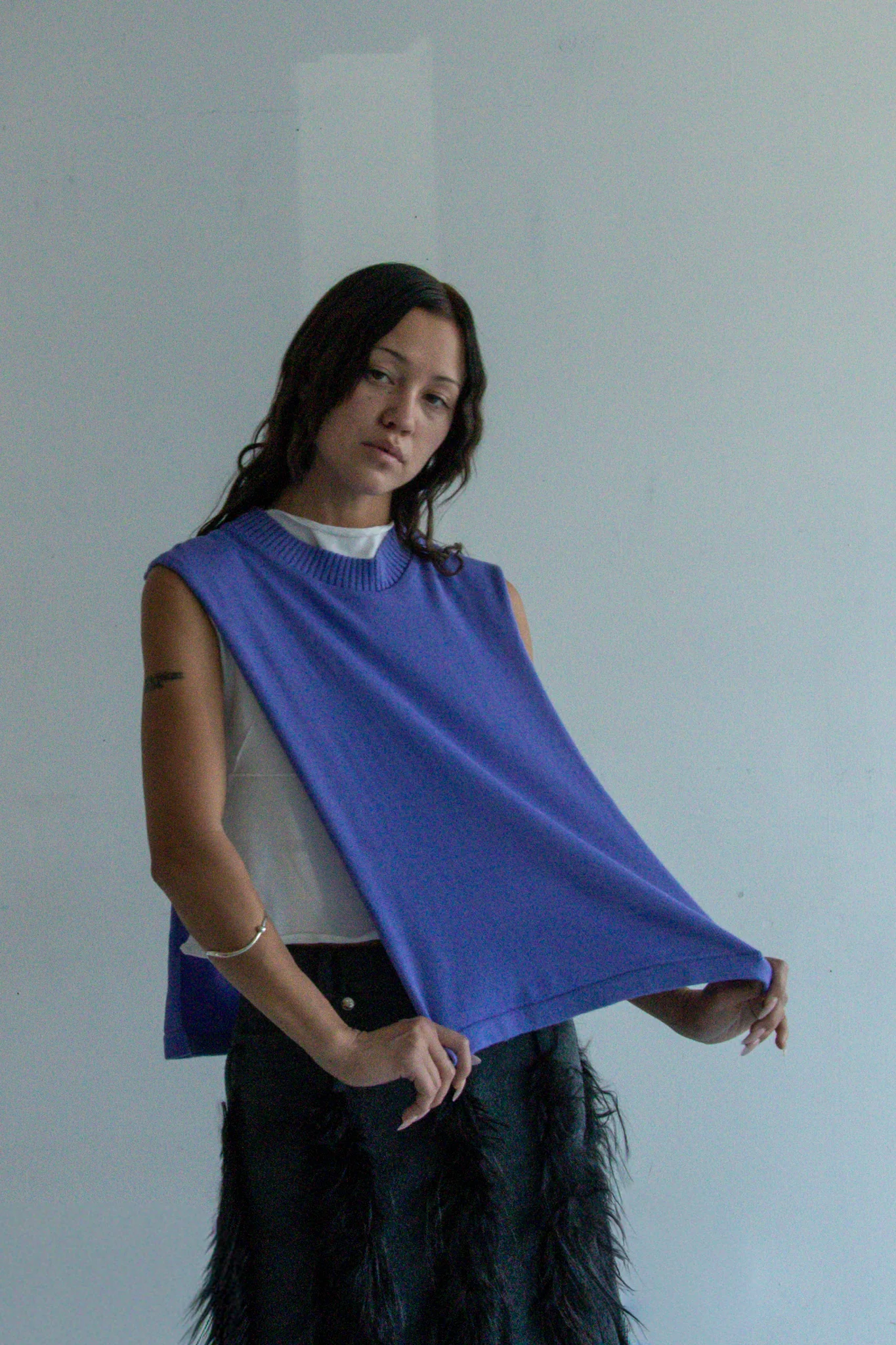 Merino Crew Neck Bib (Lilac)