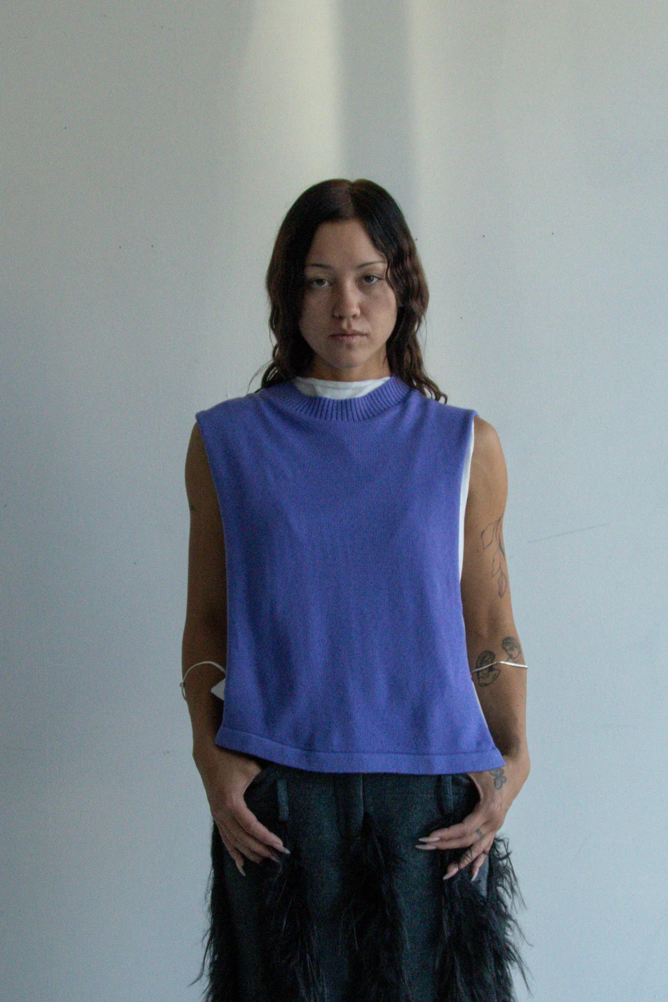 Merino Crew Neck Bib (Lilac) - Image 3