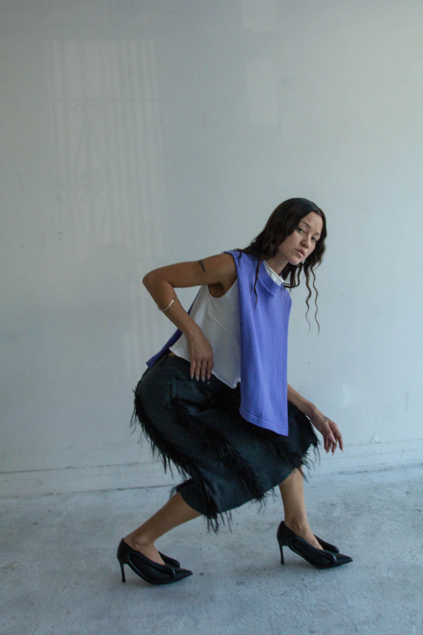 Merino Crew Neck Bib (Lilac) - Image 4