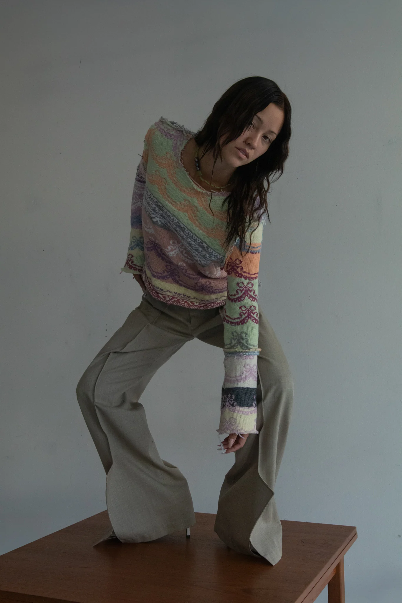 Lace Knit Jumper (Multi) - Image 2